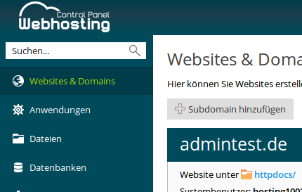 netcup Webhostingpanel